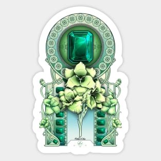 Emerald Gladiolus Sticker